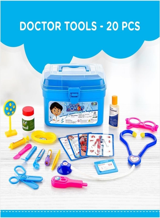 YUIOP - Doctor Tools Set for Kids - Age 3+ Years - Educational Pretend Play Toy for Kids (Premium Box (20 Tools in 1)) - Image 4
